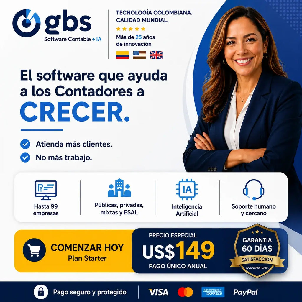 Software GBS para Contadores + IA | Plan Starter (Licencia Profesional Anual)