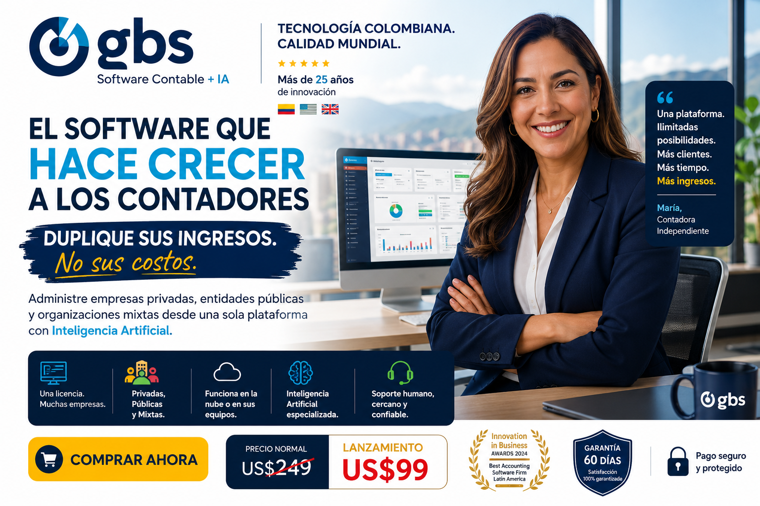 Software GBS para Contadores + IA | Plan Starter